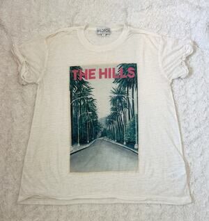 white wildfox "the hills" graphic t-shirt